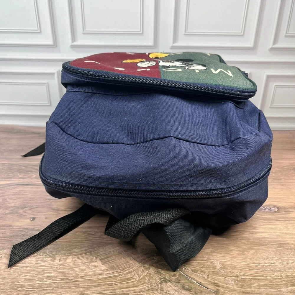 Mickey Unlimited Backpack Navy Blue Vintage Disney Colorblock 90s